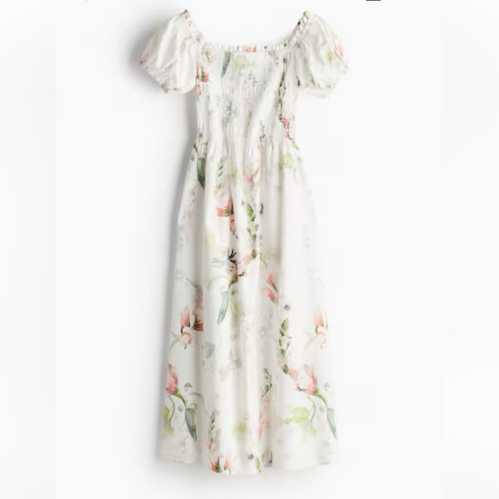 H&M off-the-shoulder poplin floral dress